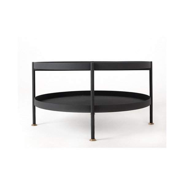 Črna kavna mizica CustomForm Hanna, ⌀ 60 cm-image-3