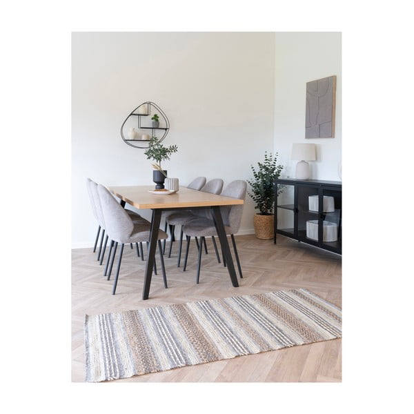 Rjav ročno tkan tekač iz mešanice jute 80x180 cm Morena – House Nordic-image-1