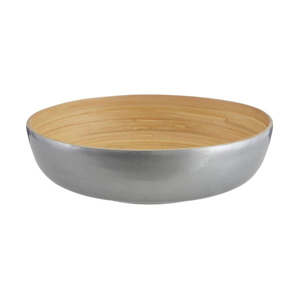 Bambusova skleda za serviranje v srebrni barvi Premier Housewares, ⌀ 30 cm