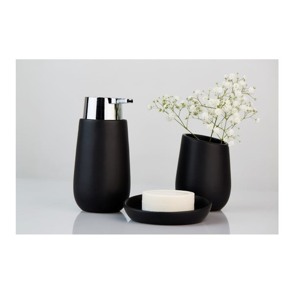 Črna keramična posoda za milo Wenko Badi-image-3