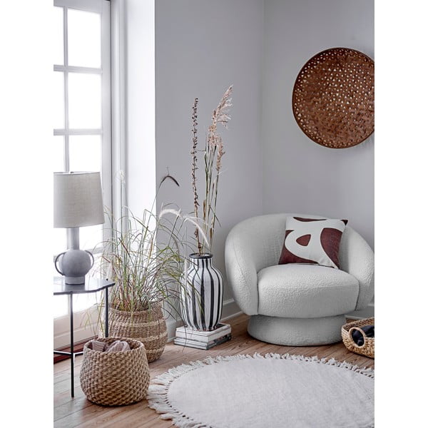Bež volnena preproga Bloomingville Nature, ⌀ 110 cm-image-1
