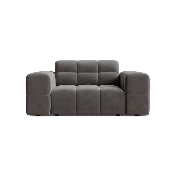 Siv žameten fotelj Chicago – Cosmopolitan Design