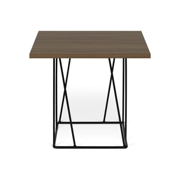 Zložljiva miza z orehovim vrhom in črnimi nogami TemaHome Helix