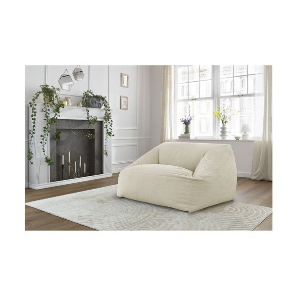 Bež vreča za sedenje iz rebrastega žameta Lilibet – Bobochic Paris-image-1