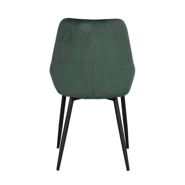 Temno zeleni žametni jedilni stoli v kompletu 2 kos Sierra - Rowico-image-4