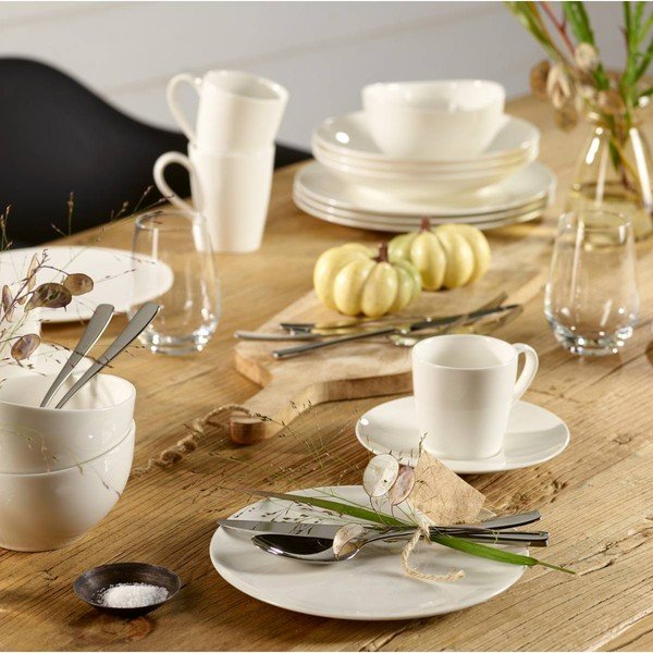 Bel porcelanast krožnik za solato Like by Villeroy & Boch Group White, 21 cm-image-1