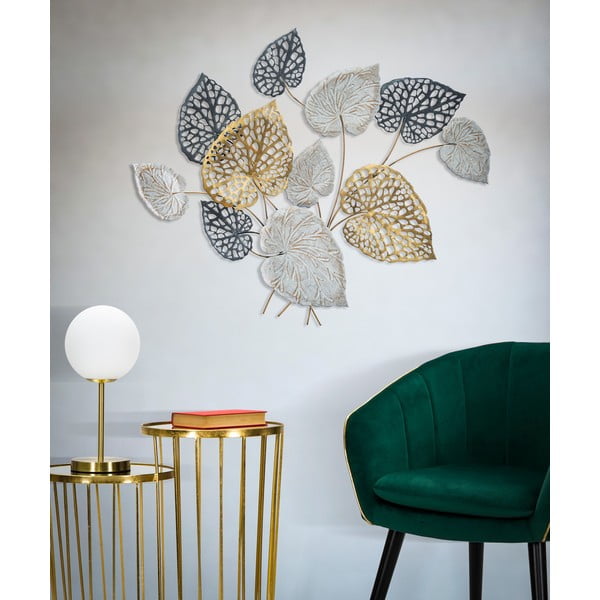 Kovinska viseča dekoracija z vzorcem listov  Mauro Ferretti Ory -B-, 100 x 80 cm-image-1