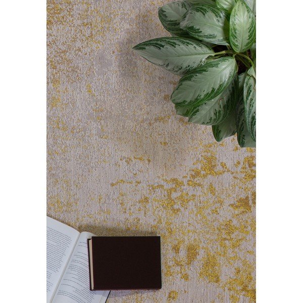 Oker rumena zunanja preproga iz recikliranih vlaken 200x290 cm Dara – Asiatic Carpets-image-3