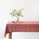 Lanen namizni prt 140x250 cm Red Gingham – Linen Tales