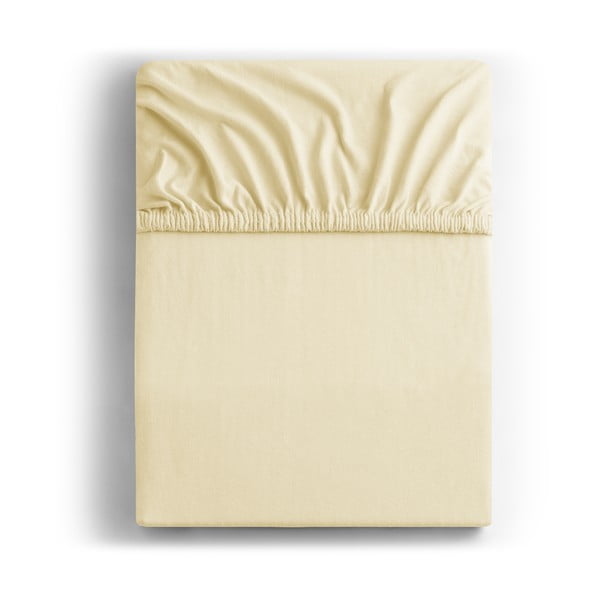 Kremno bela napenjalna rjuha iz jerseyja 120x200 cm Amber – DecoKing