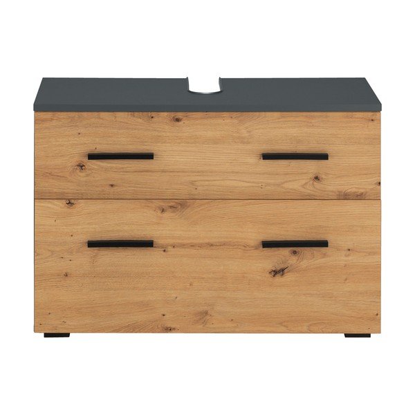 Omarica za pod umivalnik v hrastovem dekorju 55x35 cm Malika – Støraa