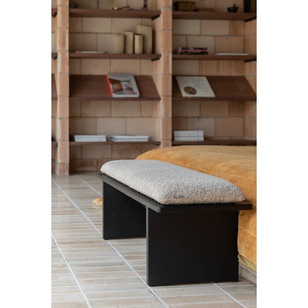 Bež klop iz tkanine bouclé Shiho – Dutchbone-image-1