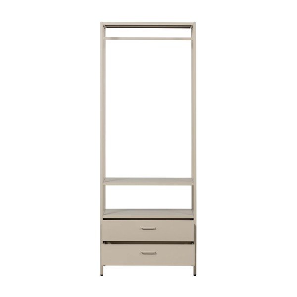 Bež odprta kovinska garderobna omara 70x185x54 cm Ferris – WOOOD-image-3