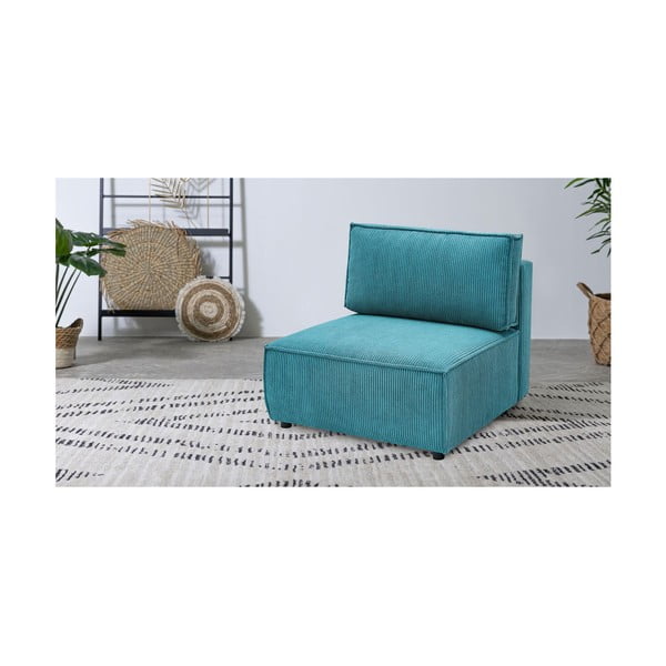 Moder modul za sedežno garnituro iz rebrastega žameta (sredinski modul) Nihad modular – Bobochic Paris-image-1