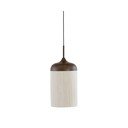 Temno rjava viseča svetilka s tekstilnim senčilom ø 22 cm Dania – Light & Living