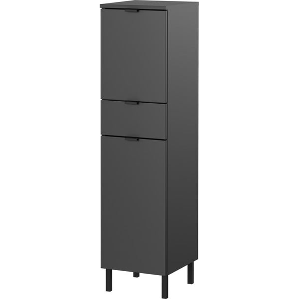 Antracitno siva visoka ozka kopalniška omarica 30x120 cm Arcena – Germania-image-2