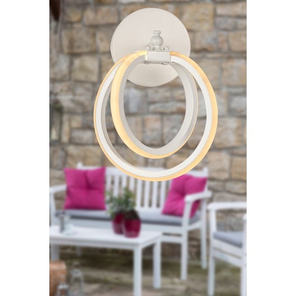 Bela kovinska LED stenska svetilka Sezen – Squid Lighting-image-1