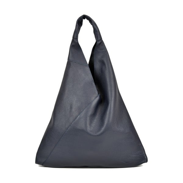 Temno modra usnjena nakupovalna torba Anna Luchini
