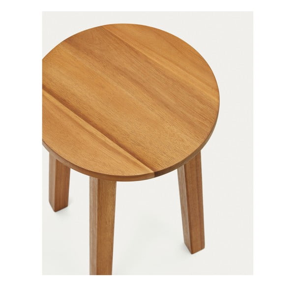 Stolček iz masivne akacije v naravni barvi Amel – Kave Home-image-3