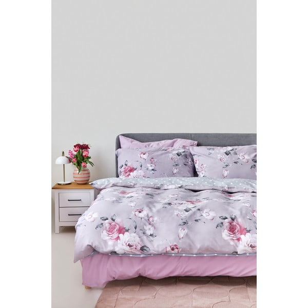 Siva bombažna posteljnina Bonami Selection Belle, 200 x 220 cm-image-3