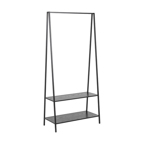 Črno stojalo za oblačila v jesenovem dekorju Seaford – Actona-image-2