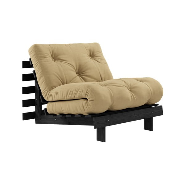 Gorčično rumen fotelj Roots Black Night – Karup Design