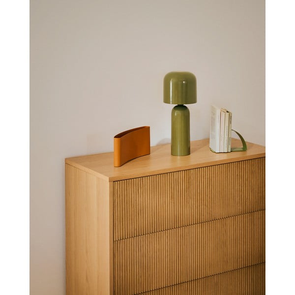 Komoda v hrastovem dekorju v naravni barvi 90x79x50 cm Helvine – Kave Home-image-4