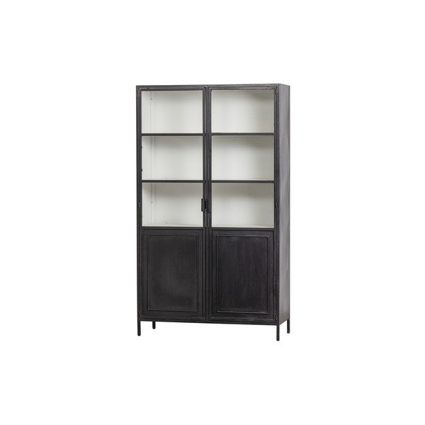 Črna kovinska vitrina 110x189 cm Nora – Basiclabel -image-3