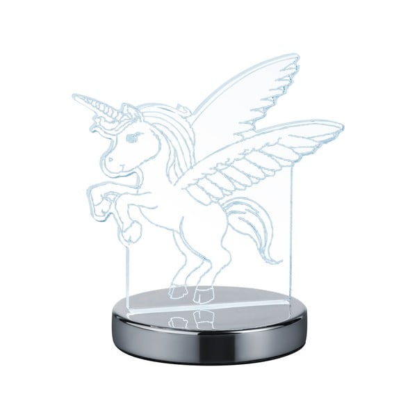 Namizna svetilka LED v svetleči srebrni barvi (višina 17 cm) Karo - Trio-image-2