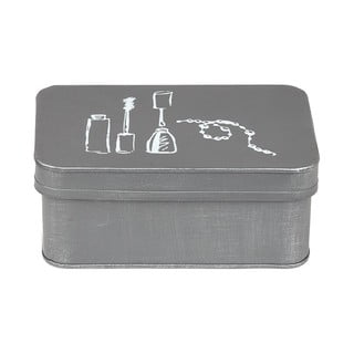 Siva kovinska škatla za kozmetiko LABEL51