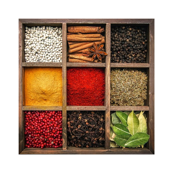 Steklena slika 30x30 cm Spices Box – Styler