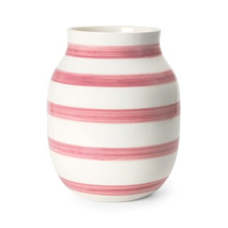 Bela in rožnata keramična vaza Kähler Design Omaggio, višina 20 cm