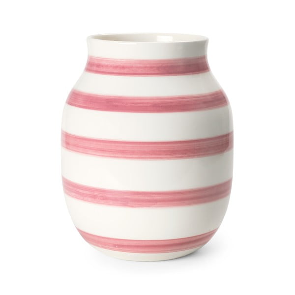 Bela in rožnata keramična vaza Kähler Design Omaggio, višina 20 cm