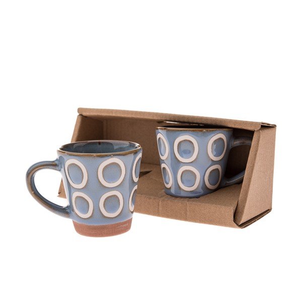 Modre keramične skodelice v kompletu za espresso 2 ks 100 ml Rings – Dakls
