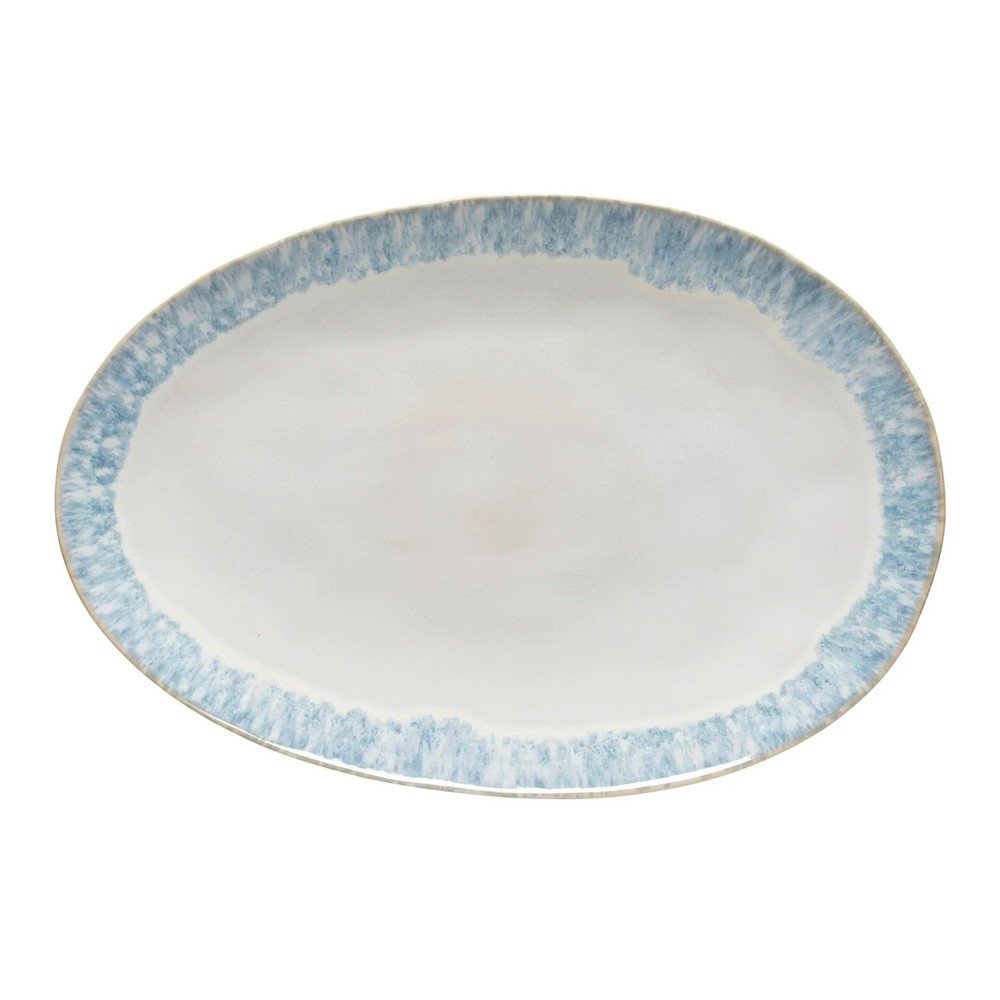 Belo-moder keramičen pladenj Costa Nova Brisa, dolžina 41 cm