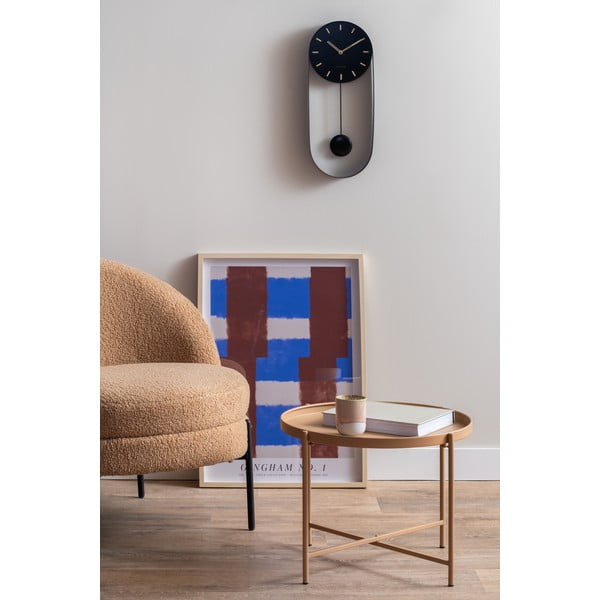 Bež kovinska okrogla klubska mizica ø 50 cm Meseta  – Leitmotiv-image-1