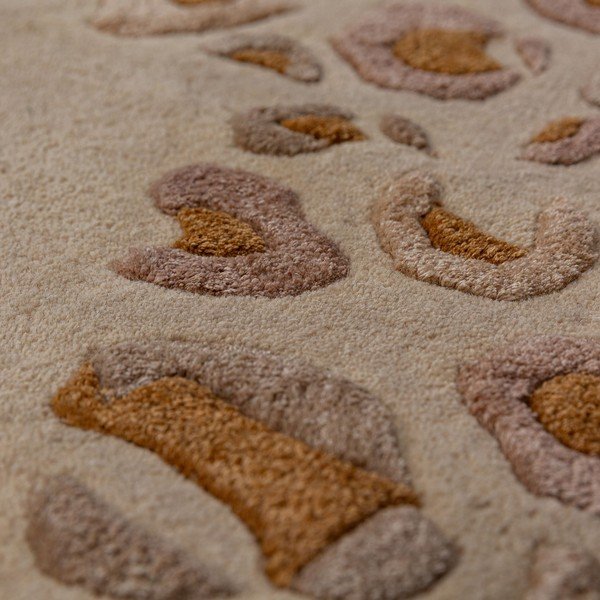 Ročno tkana preproga iz mešanice volne v naravni barvi 160x230 cm Leopard Frame – Flair Rugs-image-2