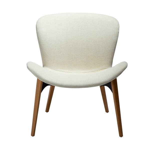 Kremno bel fotelj iz tkanine bouclé Paragon – DAN-FORM Denmark-image-1