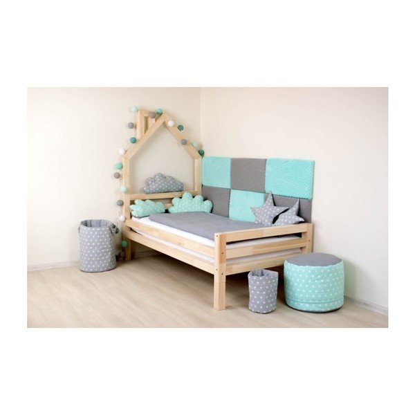Komplet 4 nog za posteljo iz naravnega smrekovega lesa Benlemi, višina 20 cm-image-3