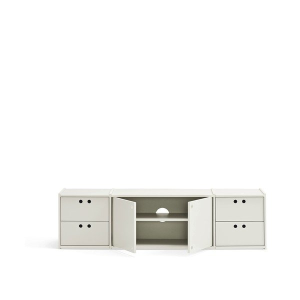 Kremno bela TV omarica 157x42x40 cm Wally – Teulat-image-2
