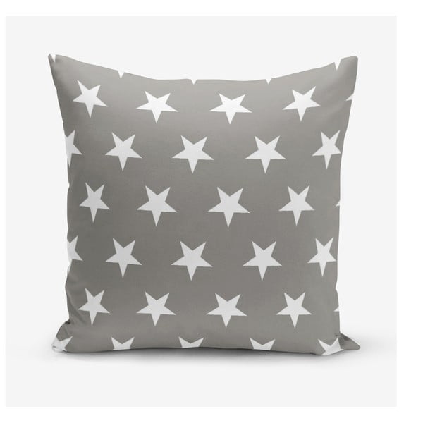 Siva prevleka za vzglavnik z motivom zvezd Minimalist Cushion Covers 45 x 45 cm