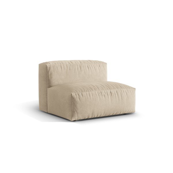 Bež žameten modul za sedežno garnituro (sredinski modul) Martina – Micadoni -image-2