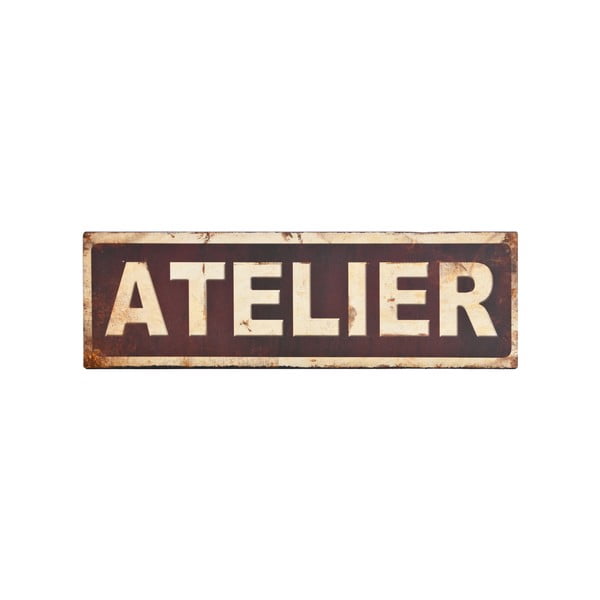 Kovinski dekorativni znak 35x11 cm Atelier – Antic Line