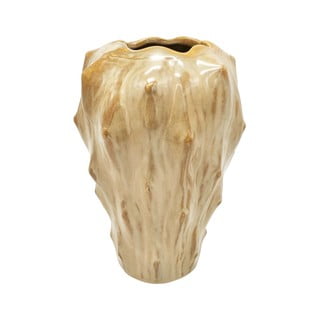 Peščeno rjava keramična vaza PT LIVING Flora, višina 23,5 cm