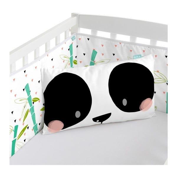 Bombažna zaščitna blazina za posteljico Moshi Moshi Panda, 210 x 40 cm-image-1