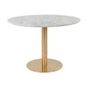 Okrogla jedilna miza z mizno ploščo v marmornem dekorju ø 110 cm Bolzano – House Nordic