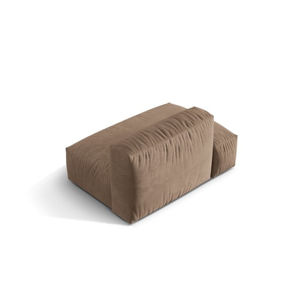 Svetlo rjav žameten modul za sedežno garnituro (levi kot) Martina – Micadoni -image-3