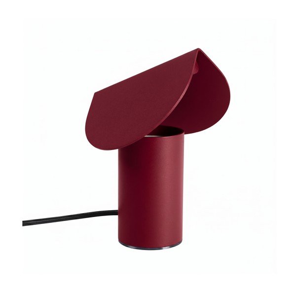 Bordo rdeča aluminijasta LED namizna svetilka (višina 15 cm) BISCUIT – Thoro
