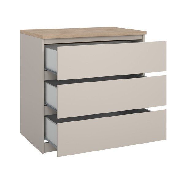 Kremno bela komoda 77x76x50 cm Naia – Tvilum-image-3