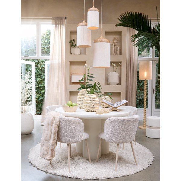 Kremno bel oblazinjen jedilni stol Elyna – Light & Living-image-3